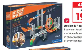 Top1Toys Action And Reaction Knikkerbaan Starter Set Clementoni aanbieding