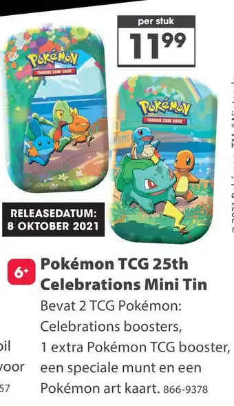 Top1Toys Pokémon TCG 25Th Anniversary Mini Tin Assorti aanbieding