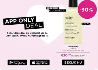 ICI Paris XL philosophy Purity aanbieding