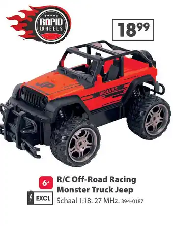 Top1Toys Radiografisch Bestuurbare Auto 1:18 Monster Truck Jeep aanbieding