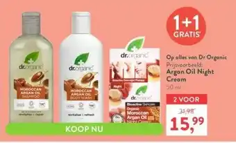 Holland & Barrett Dr Organic Argan Oil Night Cream aanbieding