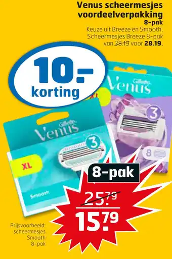 Trekpleister Venus scheermesjes voordeelverpakking aanbieding