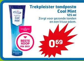 Trekpleister Trekpleister tandpasta Cool Mint 125 ml aanbieding