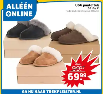 Trekpleister UGG pantoffels aanbieding