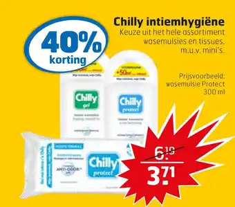 Trekpleister Chilly intiemhygiëne aanbieding