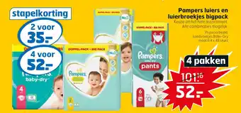 Trekpleister Pampers luiers en luierbroekjes bigpack aanbieding