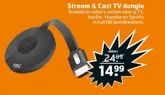 Trekpleister Stream & Cast TV dongle aanbieding