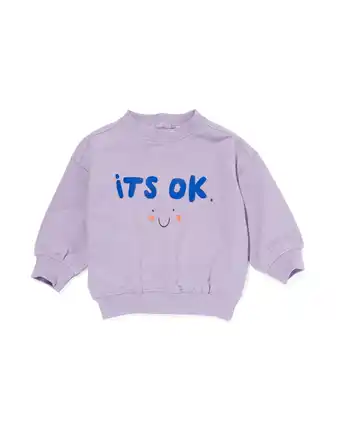 HEMA HEMA Baby Sweater 'it's Ok' Paars (paars) aanbieding