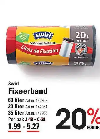 Sligro Swirl Fixeerband 20% Korting aanbieding