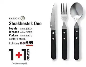 Sligro Karox Steakbestek Ono : Lepels, Messen En Vorken 1+1 Gratis aanbieding