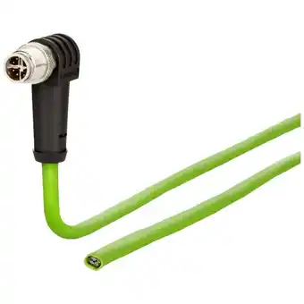 Conrad Metz Connect 142M2XB0020 M12 Netwerkkabel, patchkabel CAT 6A S/FTP 2.00 m Groen PUR-mantel, Zuurbestendig, Ozonbestendig, UV- aanbieding