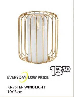 EVERYDAY LOW PRICE KRESTER WINDLICHT aanbieding bij Jysk
