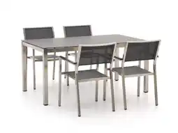 Kees Smit Bernstein Freiburg 160cm dining tuinset 5-delig stapelbaar aanbieding