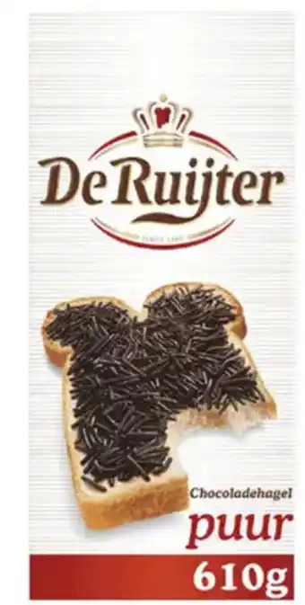 Makro De ruijter chocoladehangel puur pak 610g aanbieding