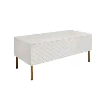 fonQ Meubella Salontafel Laventi - Wit - 120 cm aanbieding