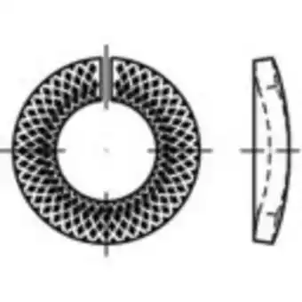 Conrad TOOLCRAFT Onderlegringen 88130 RVS 1000 stuk(s) TO-5380362 aanbieding