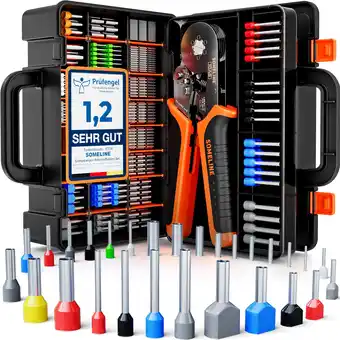 Amazon SOMELINE Krimptang met Set 23 Soorten Adereindhulzen Ferrule Crimping Tool Kit - [0,25-10mm²] Adereindhulstang Set, Ferrule C aanbieding