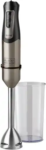 Amazon Black+Decker ES9160030B BXHB1000E Staafmixer, 1000, Roestvrij staal, Grijs aanbieding