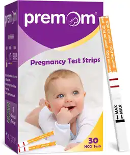 Amazon 30 Premom Zwangerschapstest met hoge gevoeligheid: snelle hCG-test 10 mIU/ml urine met slimme app Premom-reactieve zwangersch aanbieding