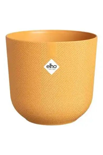 Amazon elho Jazz Ronde bloempot van 19 cm - bloempot voor binnen - 100% gerecycled plastic - unieke structuur - geel/ambergeel aanbieding