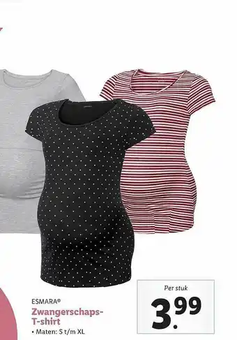 Lidl Esmara® Zwangerschaps T-Shirt aanbieding