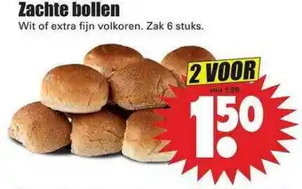 Dirk Zachte Bollen Wit Of Extra Fijn Volkoren aanbieding