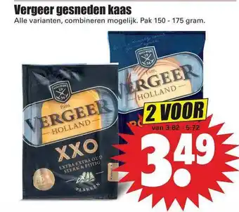 Dirk Vergeer Gesneden Kaas 150-175g aanbieding