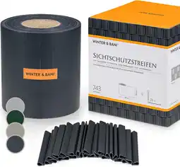 Amazon Winter & Bani vlechtbanden 50 meter x 19 cm incl. 26 clips, diverse kleuren (50 m, antraciet) aanbieding