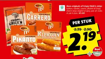 Boni Mora Originals of Crispy chicken strips aanbieding