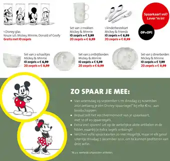 Boni Disney servies aanbieding