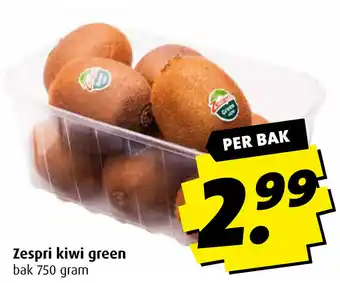 Boni Zespri kiwi green 750g aanbieding