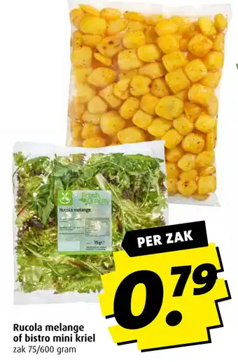 Boni Rucola melange of Bistro mini kriel 75/600g aanbieding