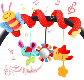 Amazon Vicloon Kinderwagen Speelgoed, Spiraalvormige Kinderwagen Met Puppy En Vlinder, Spiraalvormig Babybedje Met Rammelaars En Spi aanbieding