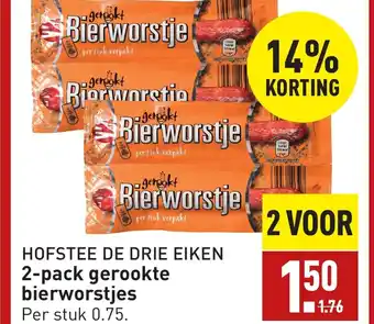 ALDI 2-pack gerookte bierworstjes aanbieding