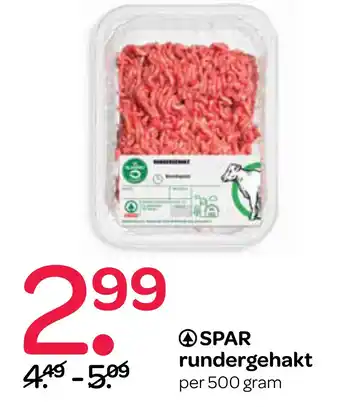 Spar Rundergehakt 500g aanbieding