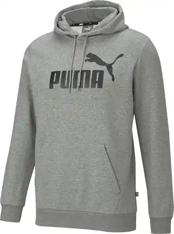 Bol.com PUMA ESS Big Logo Hoodie FL Heren Trui - Grijs - Maat XXL aanbieding