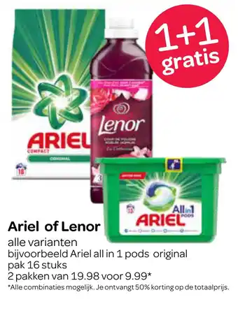 Spar Ariel of Lenor aanbieding