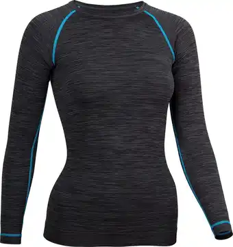 Bol.com Avento Thermoshirt Superior - Vrouwen - Zwart/Aqua - Maat 40 aanbieding