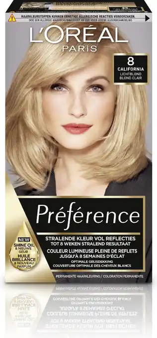 Bol.com Préférence 8.0 California Lichtblond Permanente Haarverf aanbieding