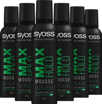 Bol.com SYOSS - Max Hold Styling-Mousse - Haarmousse - Haarstyling - Voordeelverpakking - 6 Stuks aanbieding