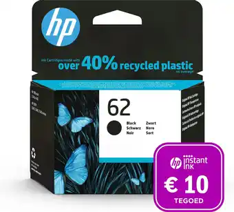 Bol.com HP 62 - Inktcartridge zwart + Instant Ink tegoed aanbieding