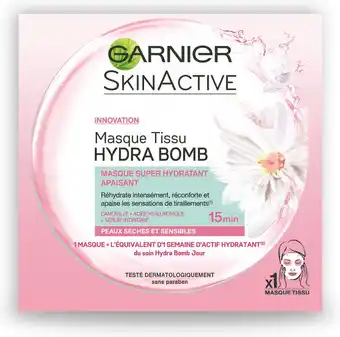 Bol.com Garnier Skinactive Face Hydra Bomb Tissue Masker - Ultra Hydraterend & Kalmerend - 20 stuks - Voordeelverpakking aanbieding