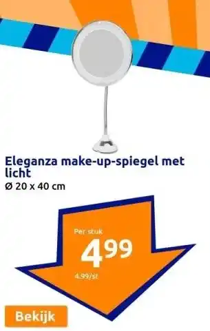 Action Eleganza make-up-spiegel met licht aanbieding