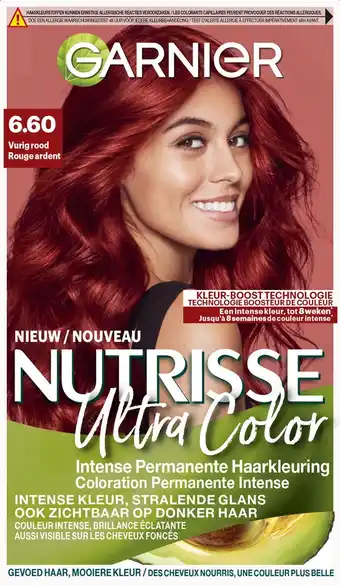 Bol.com Garnier Nutrisse Ultra Color Vurig Rood 6.60 - Permanente Haarkleuring aanbieding