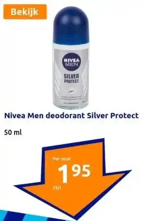 Action Nivea Men deodorant Silver Protect aanbieding