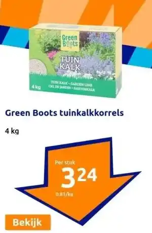 Action Green Boots tuinkalkkorrels aanbieding