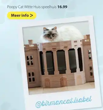 Pets Place Poopy Cat Witte Huis speelhuis aanbieding