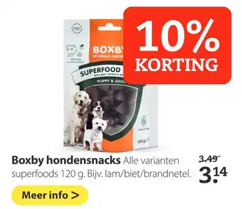 Pets Place Boxby hondensnacks 120g aanbieding