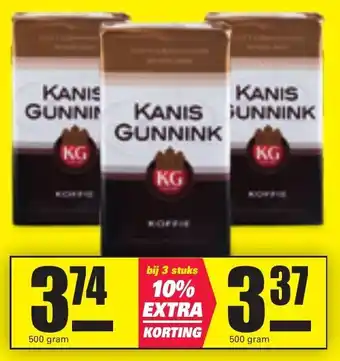 Nettorama Kanis & Gunnink koffie 500g aanbieding