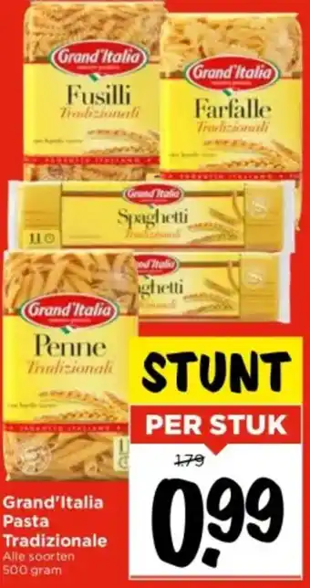 Vomar Voordeelmarkt Grand italia pasta tradizonale 500 gram aanbieding